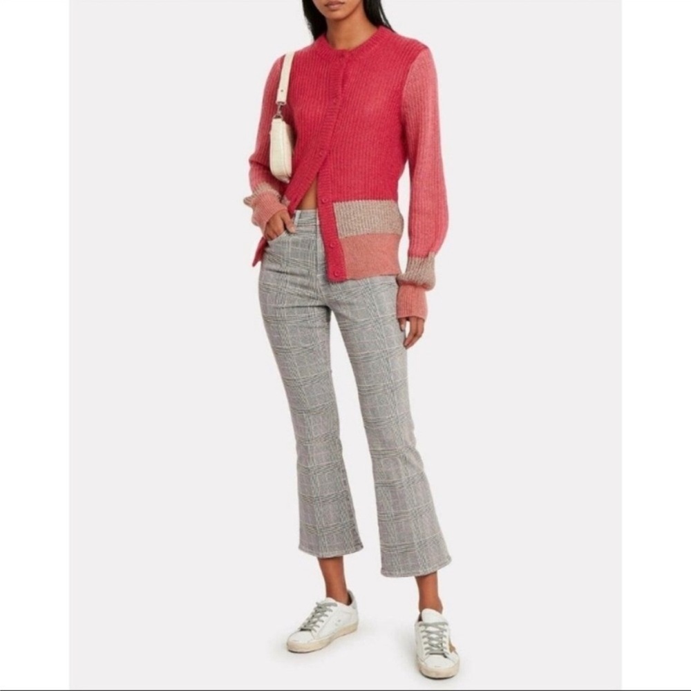 Frame Denim Le Crop Mini Boot Jeans Washed Plaid Womens Size 26